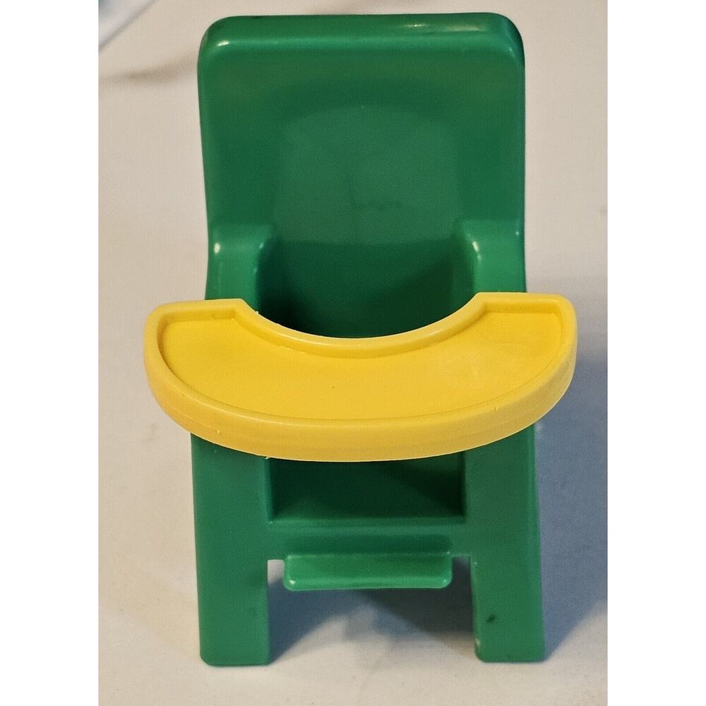Vintage ILLCO Sesame Street Green/Yellow High Chair Jim Henson